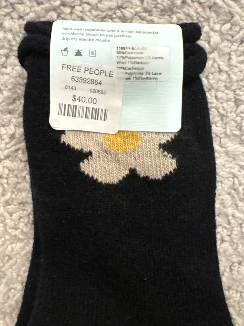 Free People cashmere black